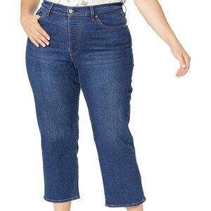 Levi’s Wedgie Straight High Rise Crop Blue Denim Jeans 20W NWT